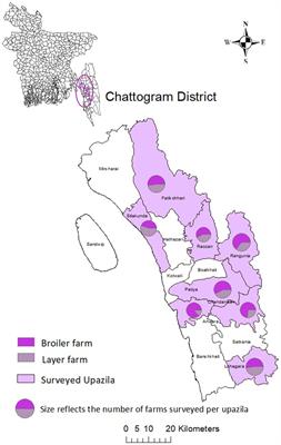 Association between antimicrobial usage and resistance on commercial broiler and layer farms in Bangladesh